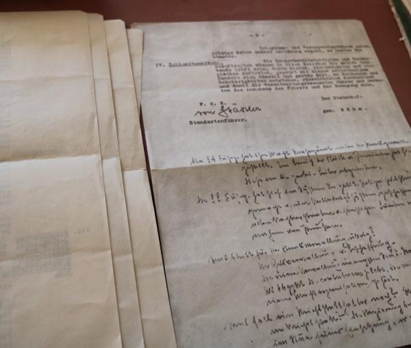 alte Kopien - Schreiben von der Obersten SA-Führung Ernst Röhm an alle bayr. Sonderbevollmächtigen 1934